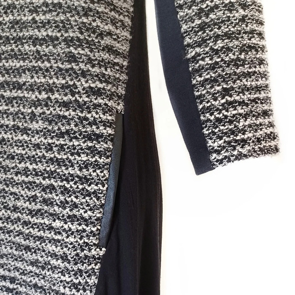 Maeve Anthropologie Sweater Dress Black White Boucle Knit Pockets Tweed Indie S - Picture 4 of 8